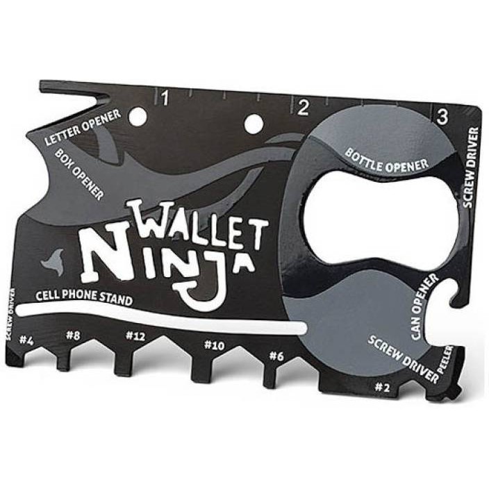 Survival Wallet 18in1 EDC tools Serbaguna Magic Credit Card kartu ATM Obeng Kunci Hex Pembuka botol