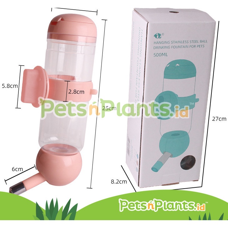 Botol Tempat Minum Hewan Anjing Kucing Kelinci BUKA ATAS - Pet Water Bottle