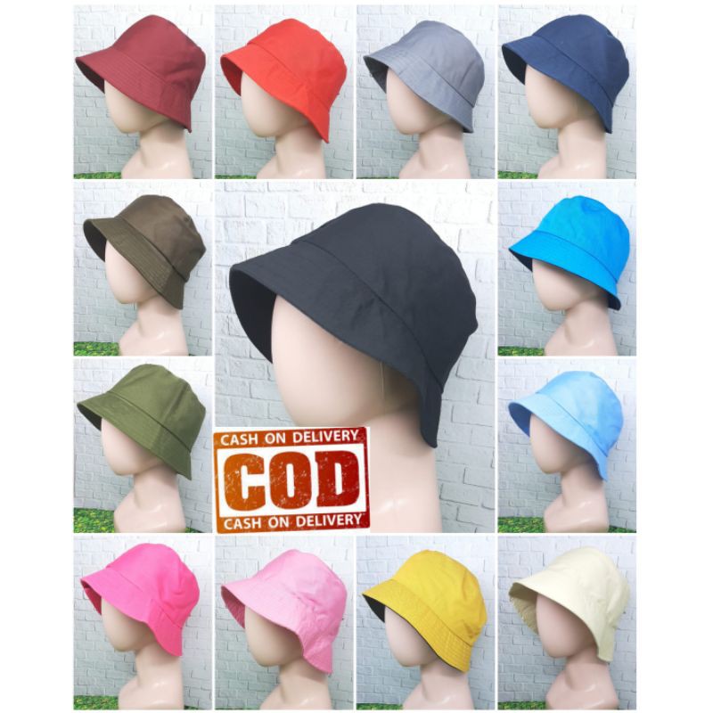 COD TOPI BUCKET WANITA PRIA TOPI BUCKET POLOS TOPI BUCKET KOREA BUCKET HAT TOPI BUCKET MURAH
