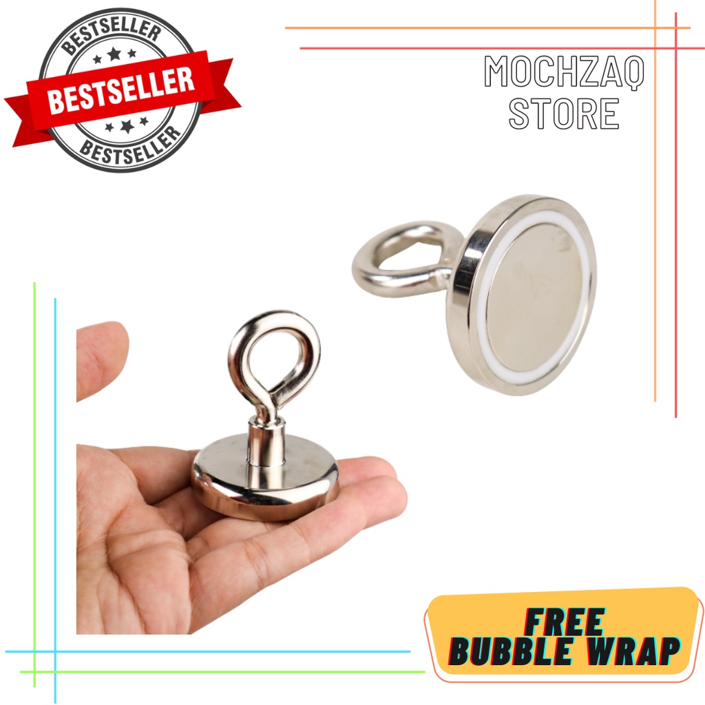 Strong Neodymium Magnet Model Bulat 48mm 50-100KG - TN6 - Silver