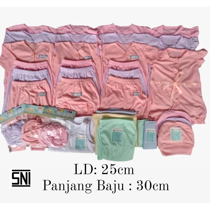 Paket Hemat Perlengkapan Baju Bayi Celana Kado topi popok gurita jumper Newborn Girl SNI promo 8.8