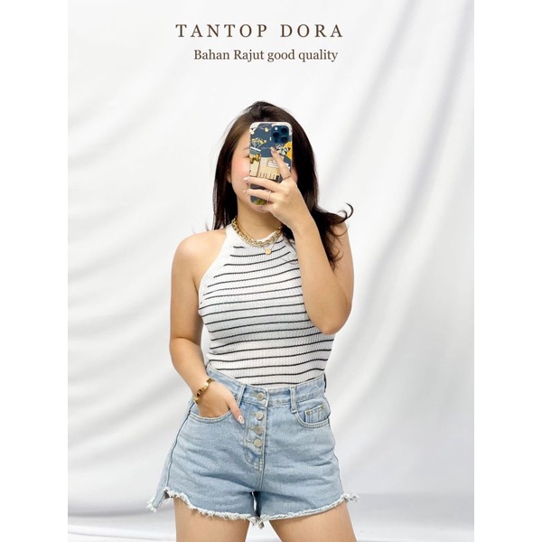 MDLV ~ BG TANKTOP DORA STRIPE RAJUT // TANKTOP RAJUT // FASHION WANITA