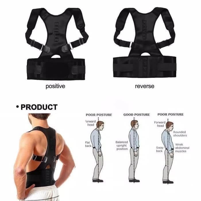 BACK SUPPORT KORSET PENYANGGA PUNGGUNG POWER MAGNETIC POSTUR CORRECTOR Grosir