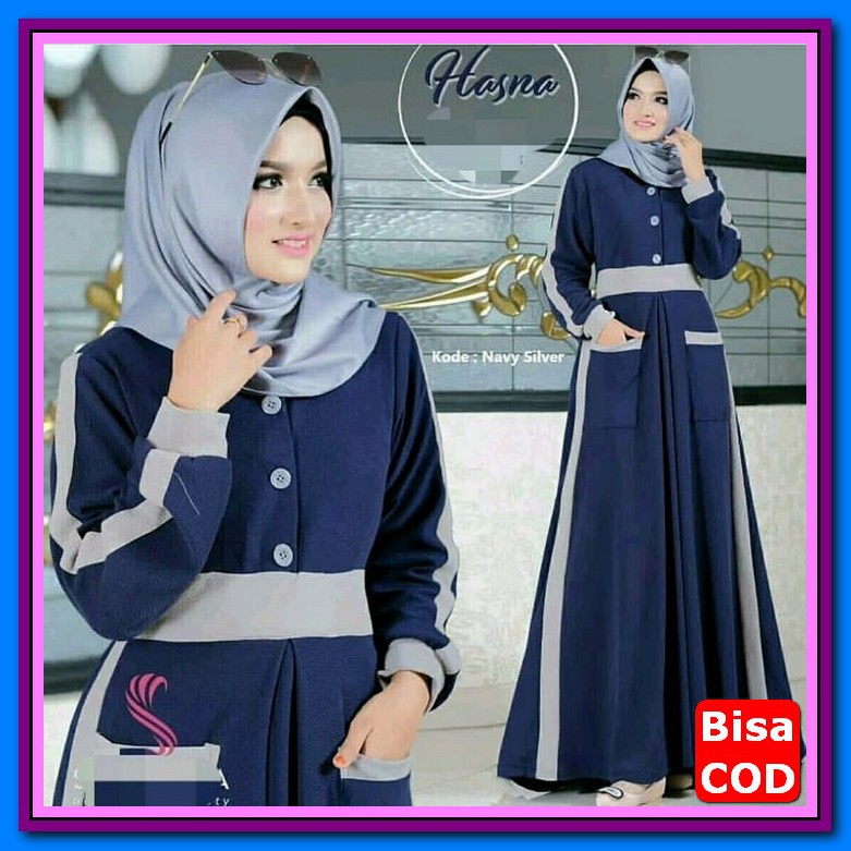 Gamis Nibras Nb A70 // Gamis Nibras Terbaru // Gamis Lebaran 2022 JD580 Dress Hasna Muslim