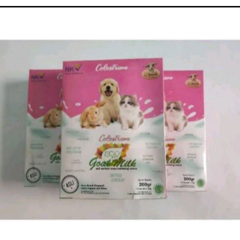 (1box =10sachet) susu ecopet goat milk colostrum - susu kucing anjing kelinci eco pet