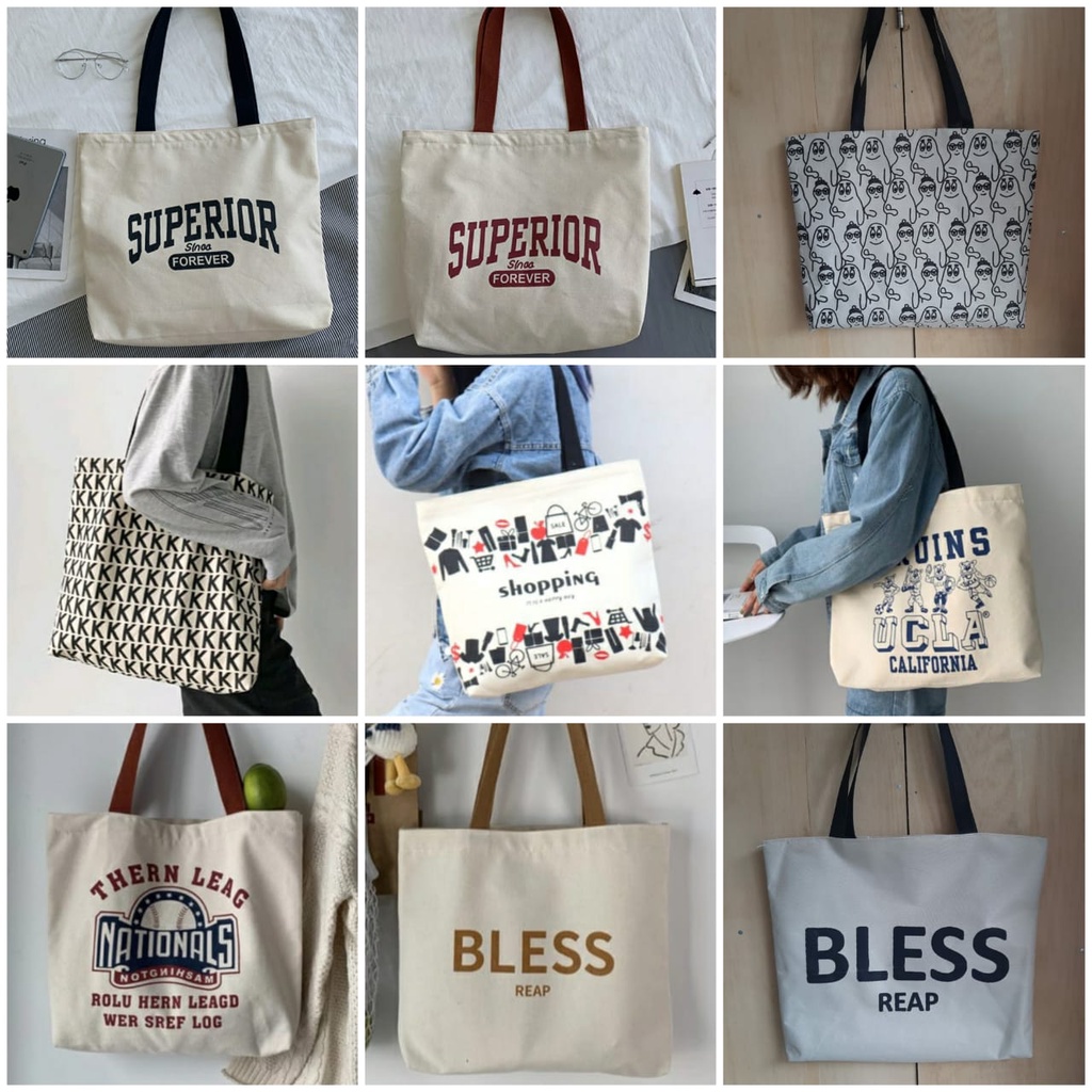 ( PAKAI RESLETING) Tote bag Korean style (Toko Uci)