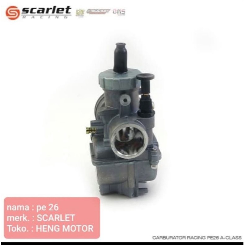 CARBURATOR SCARLET PE 26- KARBURATOR NSR PE 26 A CLASS ORIGINAL SCARLET