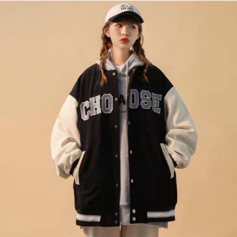 Sweater Crewneck Baseball CHOOSE bahan fleece tebal