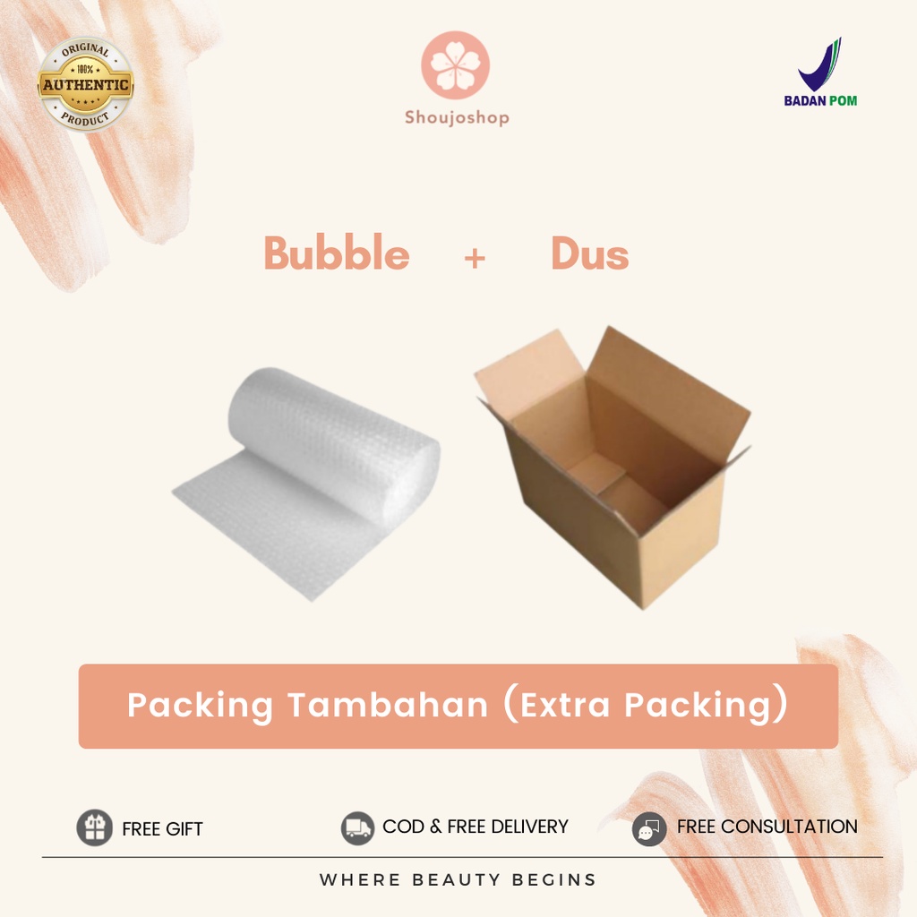 

Tambahan dus + bubble wrap agar paket lebih aman