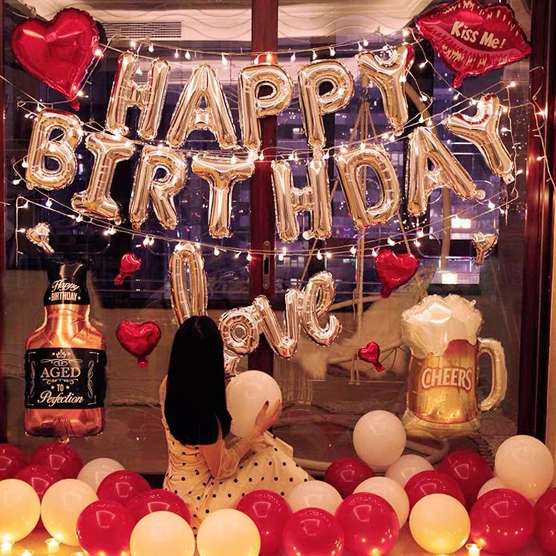 [PAKET] BIRTHDAY Set WHISKEY LOVE Dekorasi Backdrop Ulangtahun