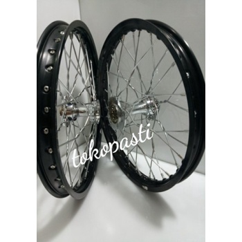 Jual Velg Sepaket Satria Fu Tromol Becak jari jariDepan Belakang Velg Velag TDR 2 Tone 2Warna Tersed