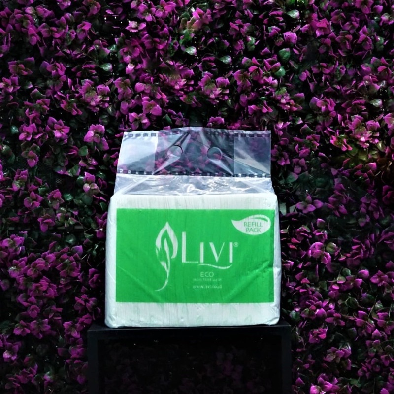 Tissue LIVI Eco FACIAL Refill Pack 554 Gram Tisu Wajah 600's Murah Berkualitas
