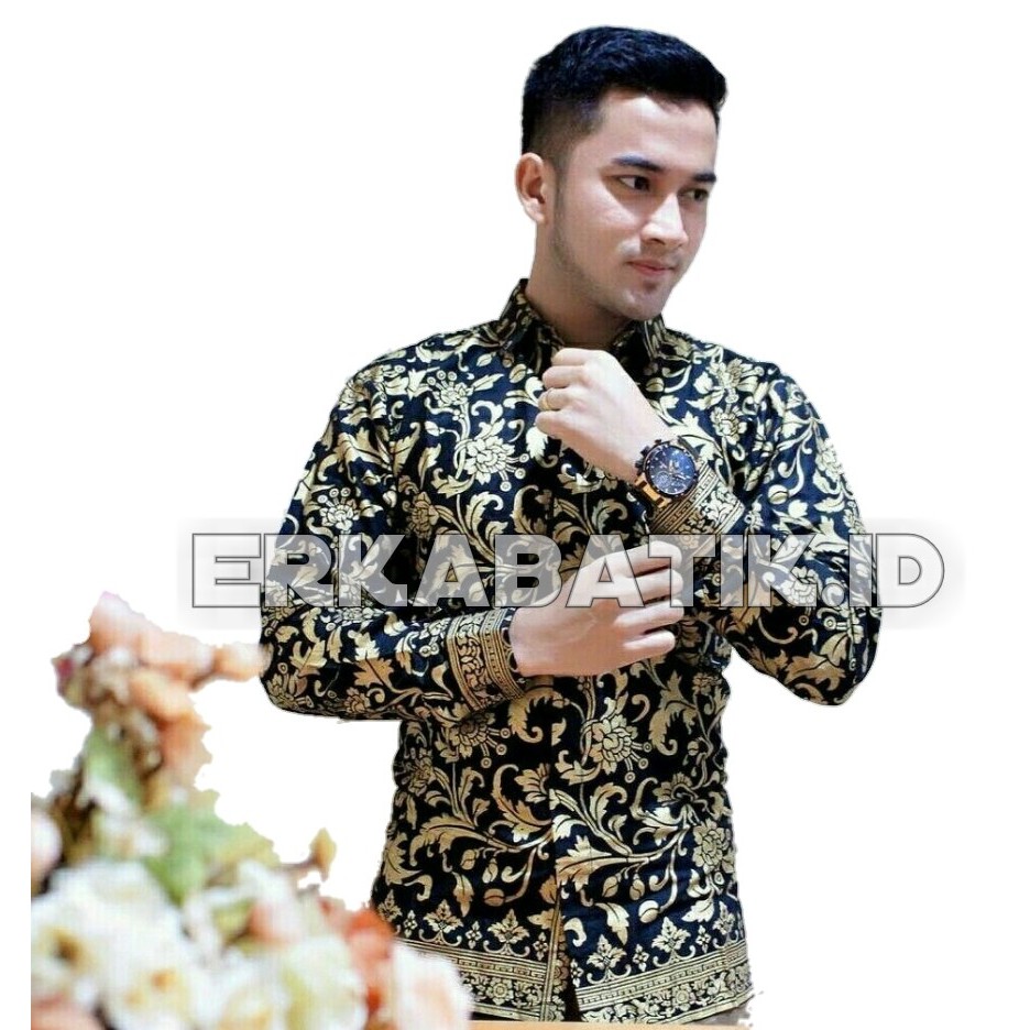 Kemeja Batik Panjang Prada Floral