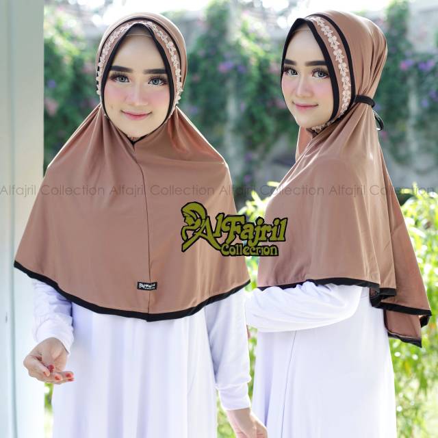 HIJAB PERMATA RENDA / Jilbab Renda melati Al fajri