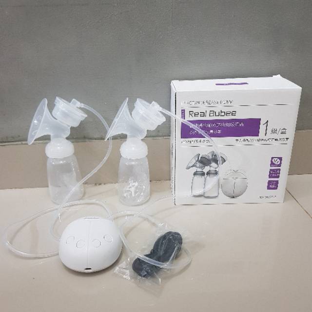 Breast Pump Elektrik Double Pump BPA FREE / Pompa asi Elektrik Pompa Botol Ganda Real Bubee ELECTRIC