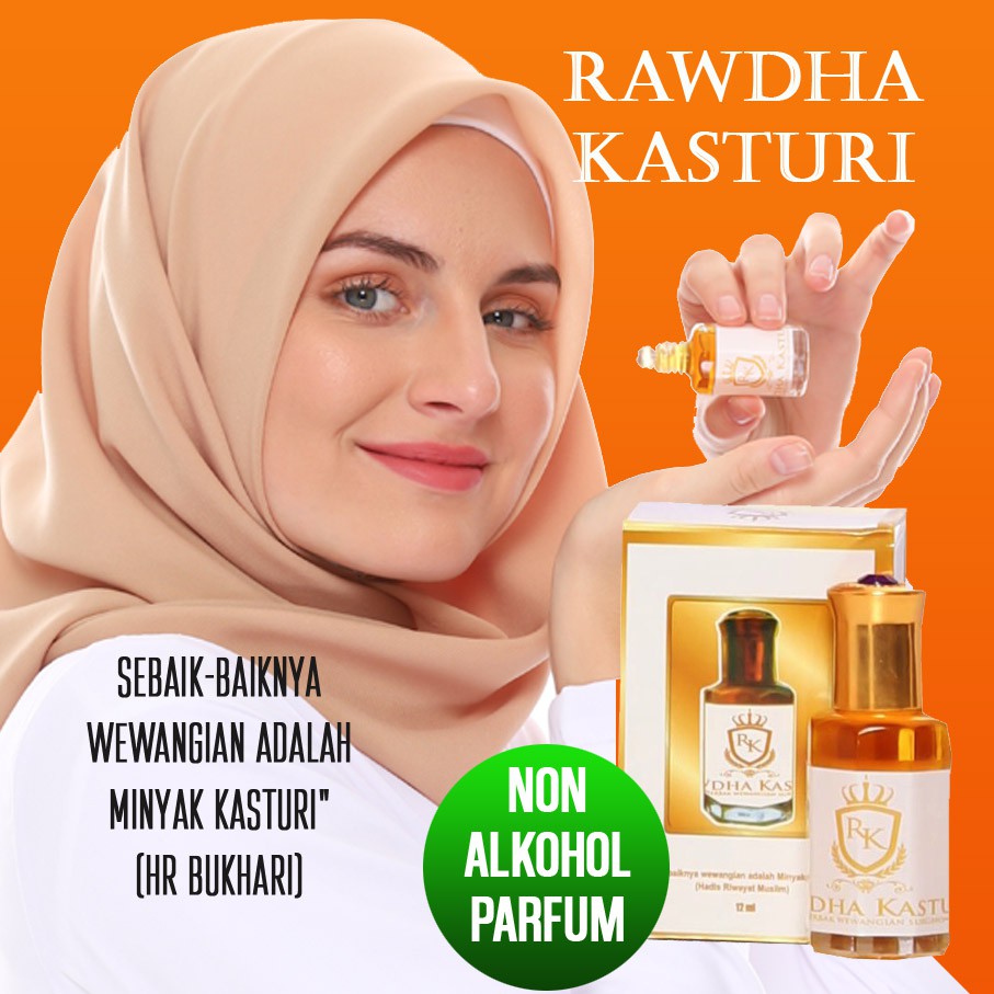 Minyak Kasturi Asli Arab Saudi Rawdha Kasturi - Minyak Kasturi Kuning Original Import Arab Saudi