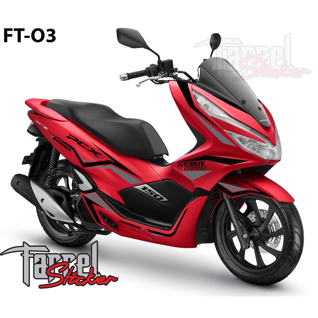 Stiker pcx sticker stripping pcx RED ft-03