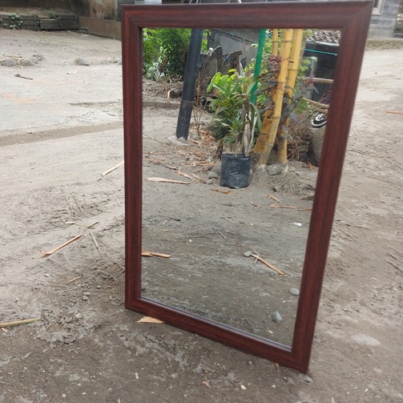 [Size 30x40] Kaca Cermin/Cermin Dinding/ Cermin Make Up / Cermin Gantung | Bahan Fiber Anti Rayap & Keropos-1