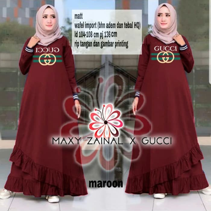 Gamis Pesta Balotelli Cantik hiasan mutiara TREND Magenta Navy Pink Ori Butik BESTSELLER PROMO i.6