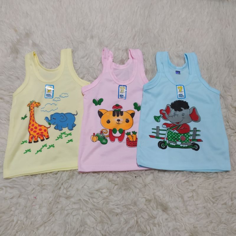 kaos dalam anak gambar anak printing harga 3 pcs