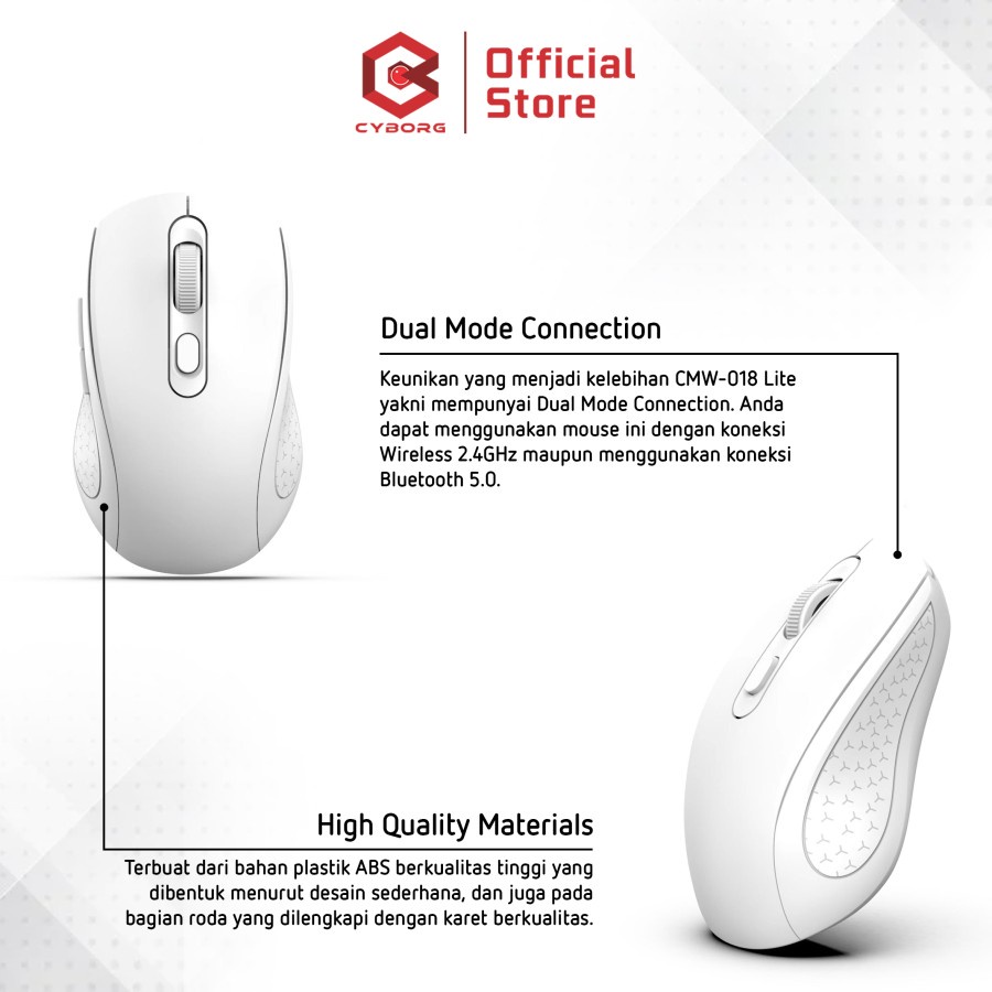 Mouse Cyborg CMW-018 Lite Dual Mode (Bluetooth and Wireless)