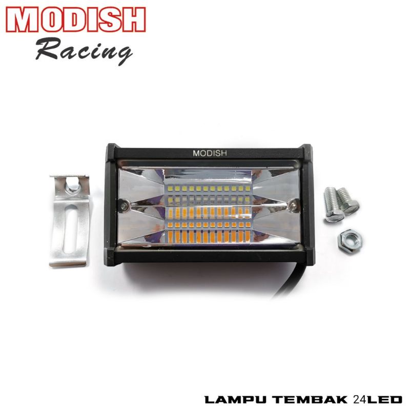 Lampu Tembak Led Cwl 23Mata 2warna Putih-Kuning 3mode motor /mobil universal