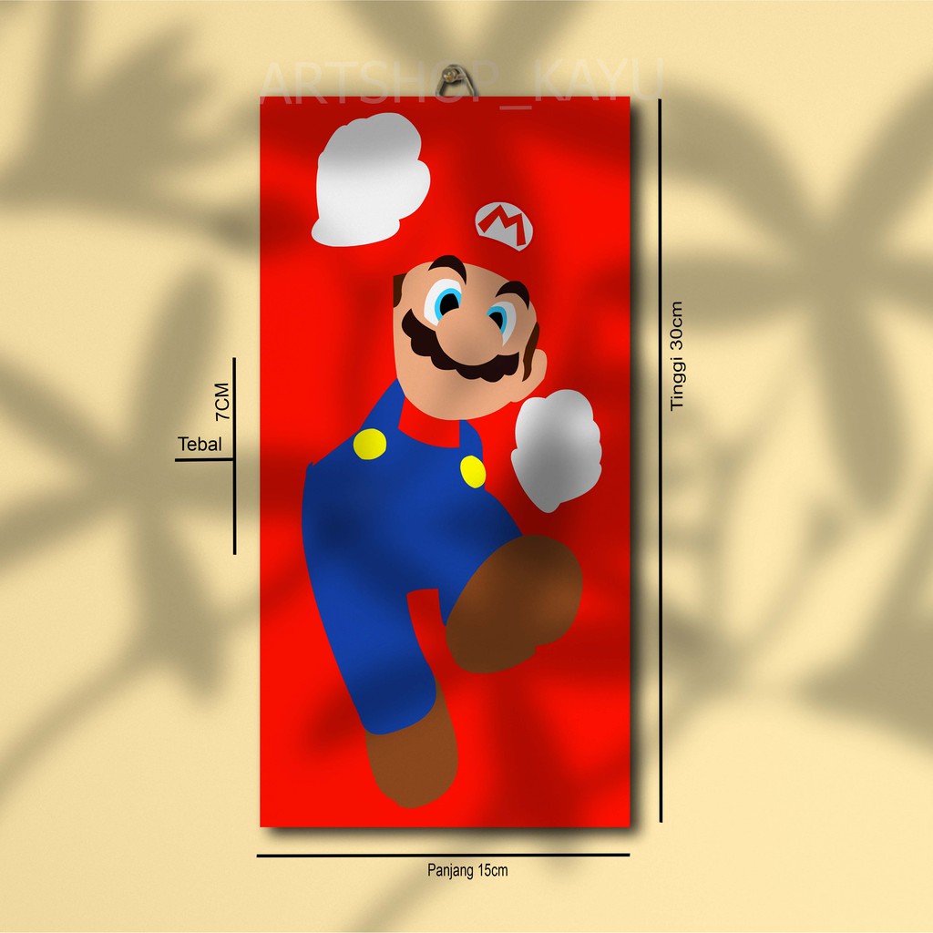 SUPER MARIO Hiasan dinding Hiasan Kamar Poster Kayu Pajangan Rumah/ dekorasi dinding / Walldecor