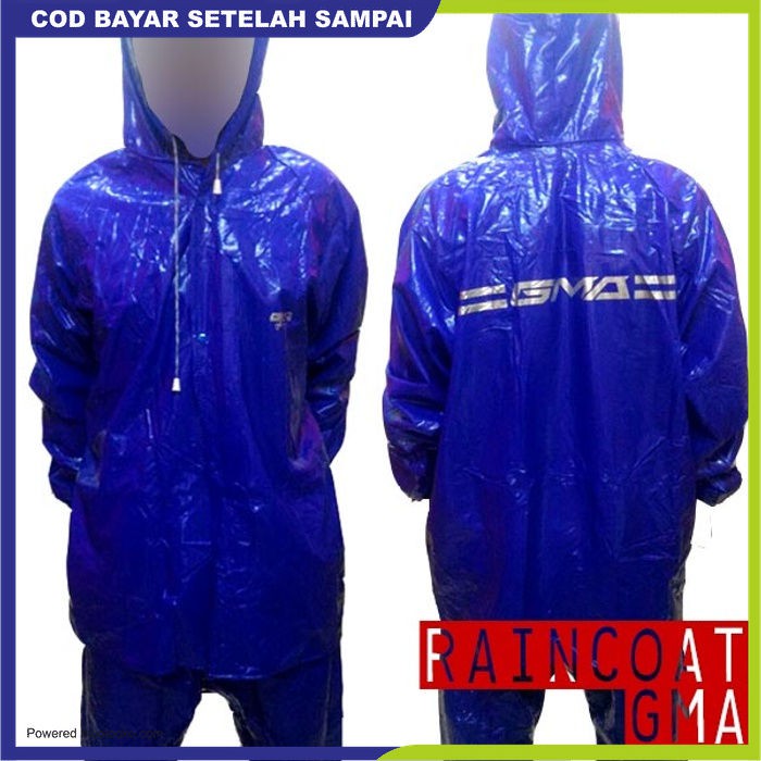 Jas Hujan Karet PCV Original GMA Raincoat Legenda kyk Axio Europe  ALLSIZE BIRU