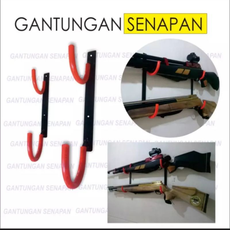 rak gantungan senapan bracket di dinding  rak stand gantungan senapan angin dobel gantungan senapan pcp gantungan airsoft gun gantungan senapan canon gantungan senapan sharp