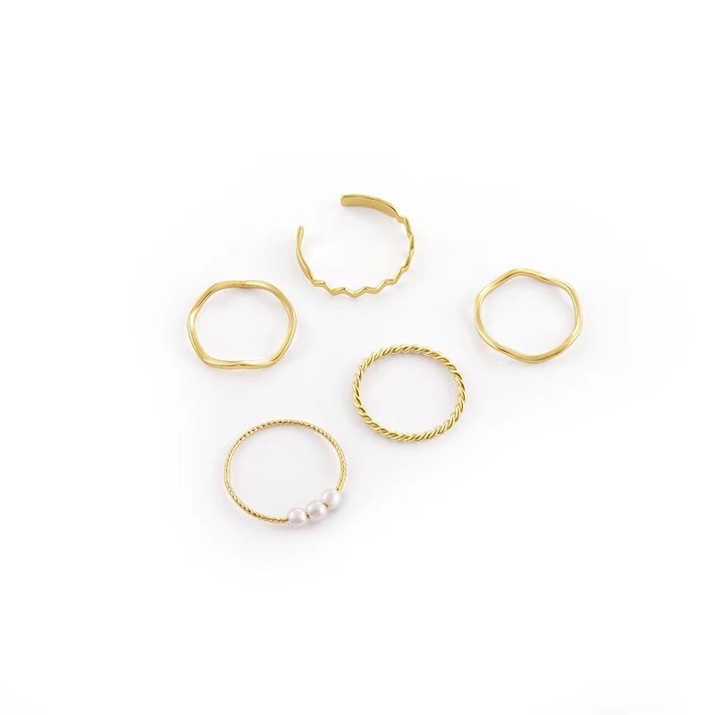 Five-piece Ring Accessories Fashion Personality Light Luxury