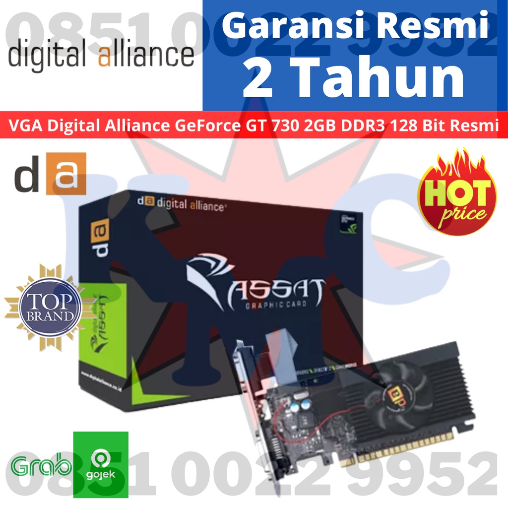 VGA Digital Alliance GeForce GT 730 2GB DDR3 128 Bit Resmi