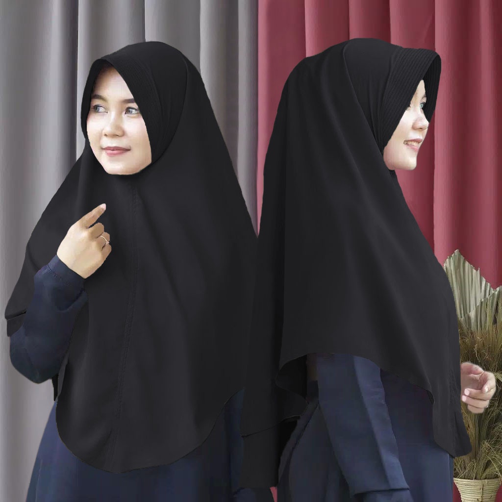 Jilbab Bergo Wolfis Ukuran L Hijab Simple Pet Instan Wolfis Kerudung Bergo Pasar Hija'b