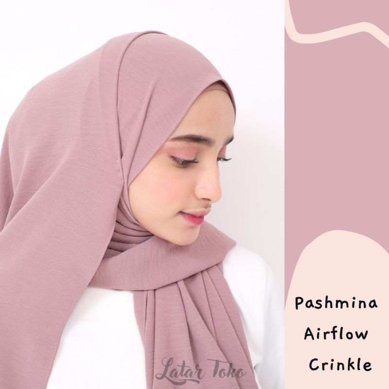 PASHMINA CRINKLE AIRFLOW 175x75 CM | COTTON SHAWL PREMIUM IMPORT