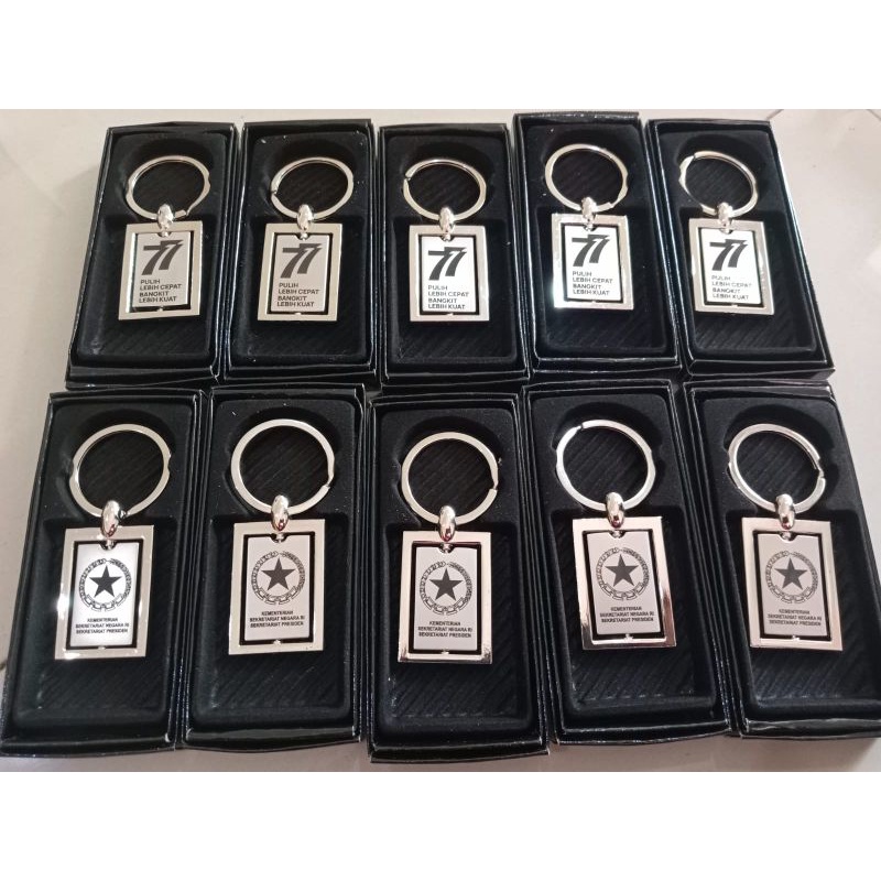 Jual Gantungan kunci putar non statis plus laser grafir 2 sisi ...