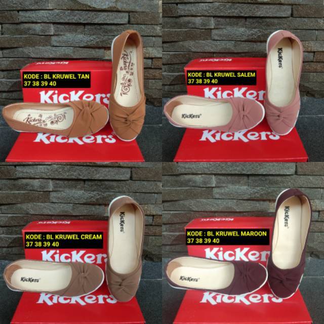 SEPATU KRUWEL CEWEK Kickers sol karet flat tali kepang treatise solo