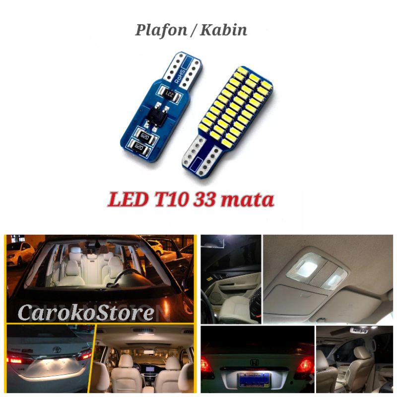 LED Plafon Kabin T10 Canbus 33smd festoon bagasi