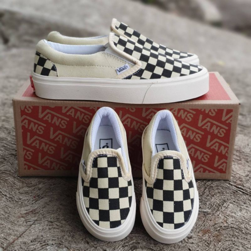 SEPATU ANAK VANS CHECKERBOARD SLIP ON OG PREMIUM HIGH QUALITY SEPATU SLIP ON ANAK CATUR