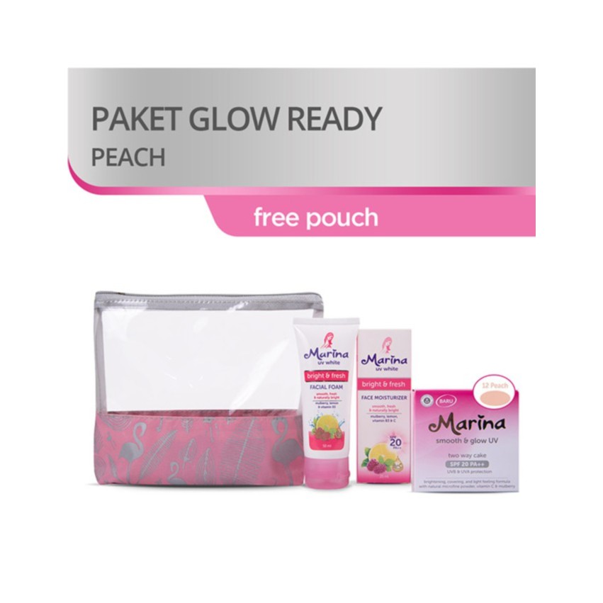 Marina Glow Ready Kit Paket Perawatan Wajah - Peach