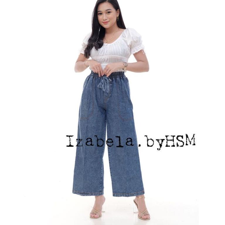 CELANA KULOT JEANS WANITA KULOT HIGH WAIST ALICE KULOT MURAH JEANS - LAN.01Jl22ᶠ