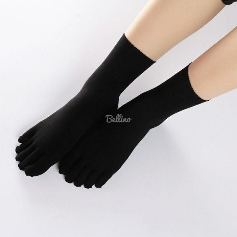 Kaos Kaki Stoking Jari Wanita Bahan Stocking Tipis Strech Kaus Kaki 5 Jari Terpisah Import Premium