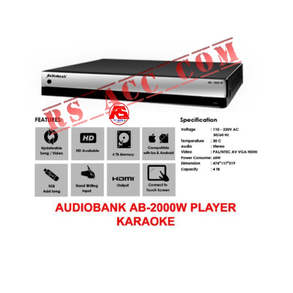 Murah  Audiobank Ab-2000w Karaoke Player Sudah Termasuk Hdd 4tb Terisi Ribuan Lagu