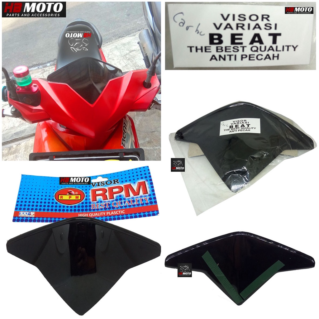 Visor Beat Carbu RPM/Visor Honda Beat Karbu / aksesoris tameng depan lampu