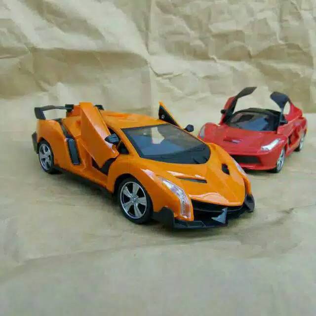 Mobil laboghini 1:24 bisa buka pintu remote control