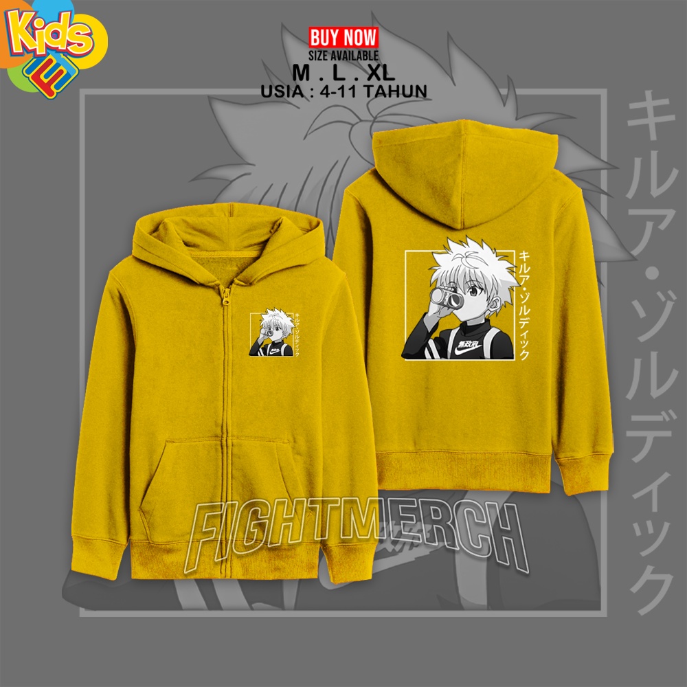Jaket Hoodie Zip Anak Killua Zoldyck Hunter X Hunter