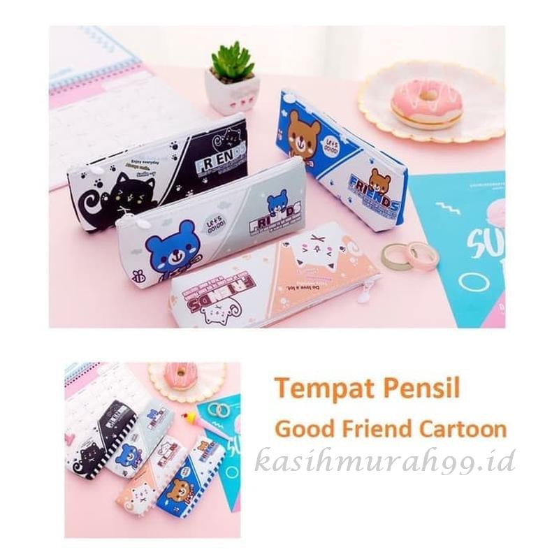 

PROMO! TEMPAT PENSIL GOOD FRIEND CARTOON PENCIL CASE [KASIHMURAH99.ID]
