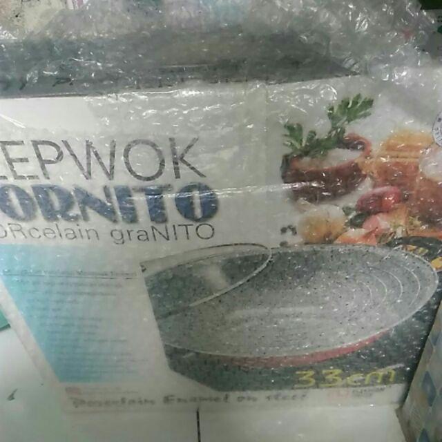 Wajan Maspion Deepwok Pornito Porcelain Granito 33cm Kode Hip