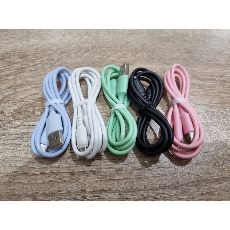 Grosir Kabel Data Macaron Bulat Warna Warni Non Packing Micro