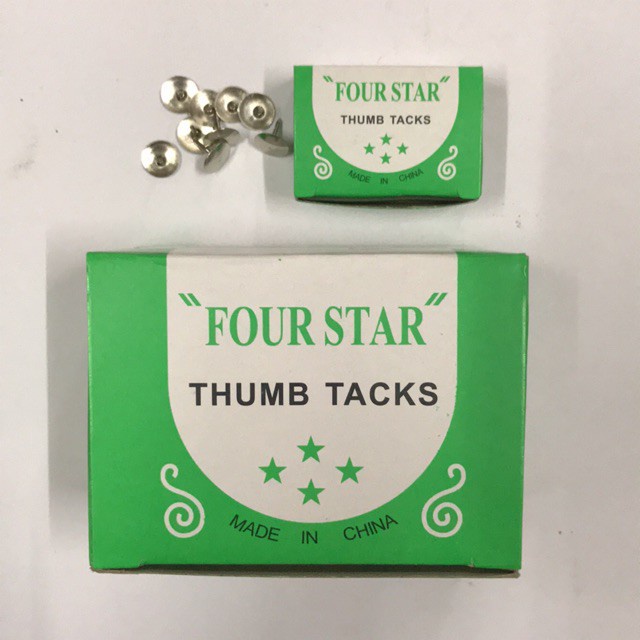 

Paku Payung / Paku Pines Four Star Thumb Tacks Per Box Besar