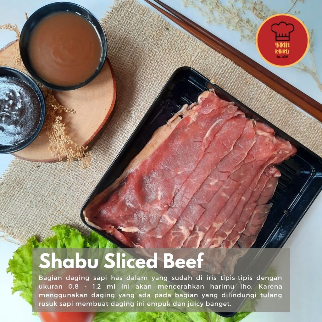 

DAGING SAPI BEEF STRIPLOIN SLICE (Lowfat) SHABU-SHABU /Daging Grill BBQ 250 GR
