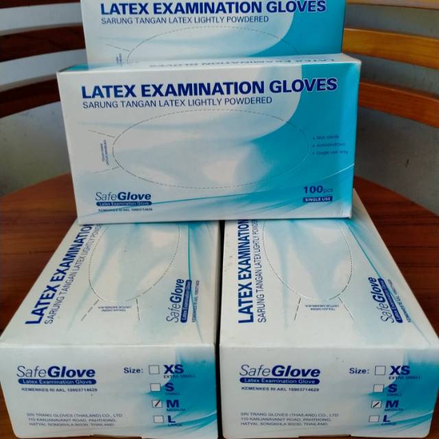 Sarung Tangan Latex Safe Glove POWDERED